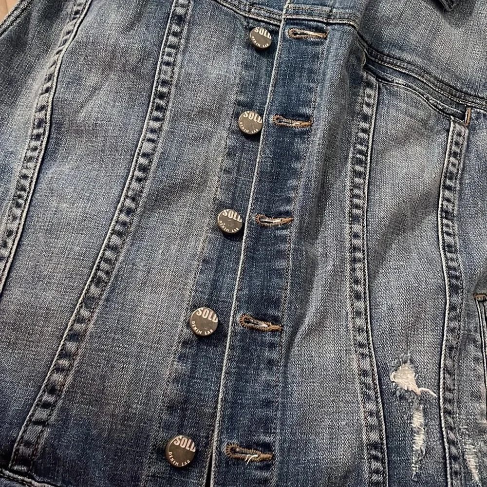 Sold Design Lab Distressed Denim Vest - Picture 4 of 4